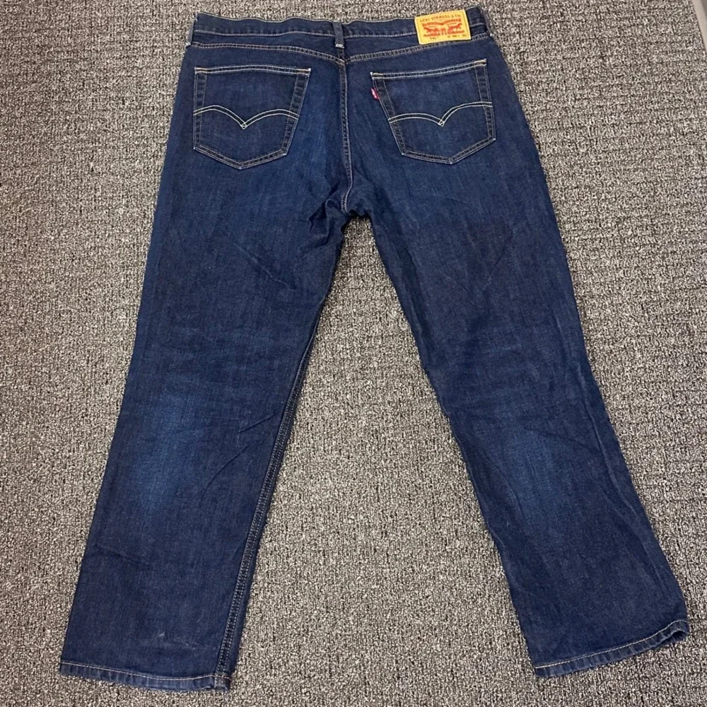 Levis 541 Athletic Taper Jeans Mens 36x30 Dark Wash Indigo Denim Blue Pants - Picture 3 of 7